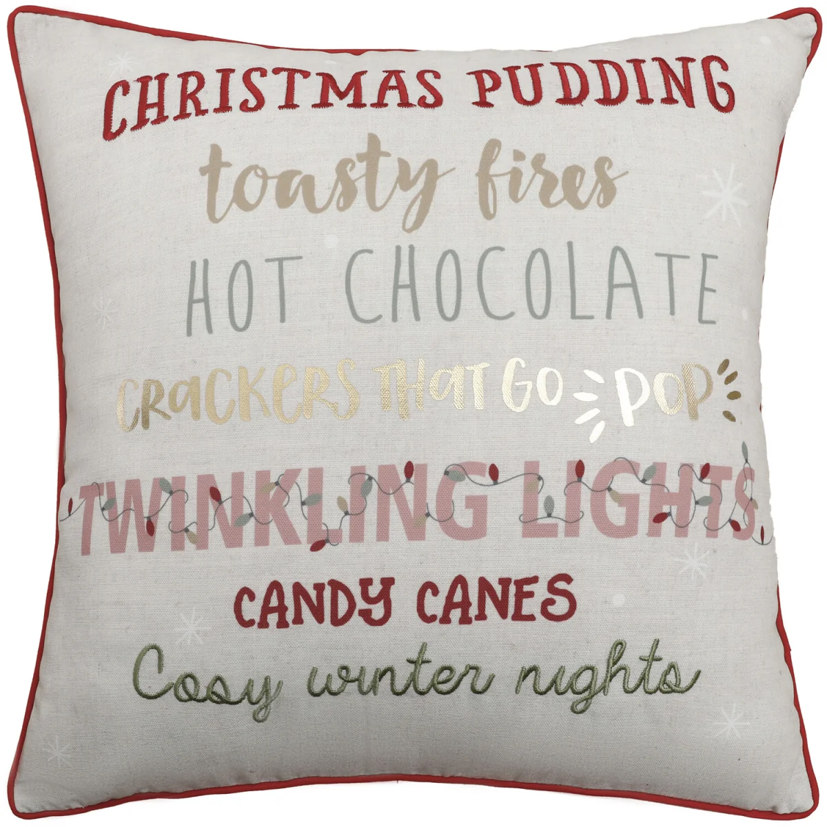 Christmas Favourite Things Cushion - White – image 2