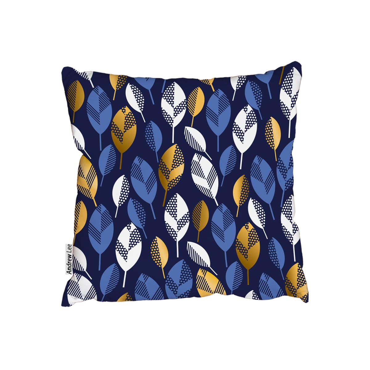 Geometric Foliage Cushion - Blue / 45cm – image 2