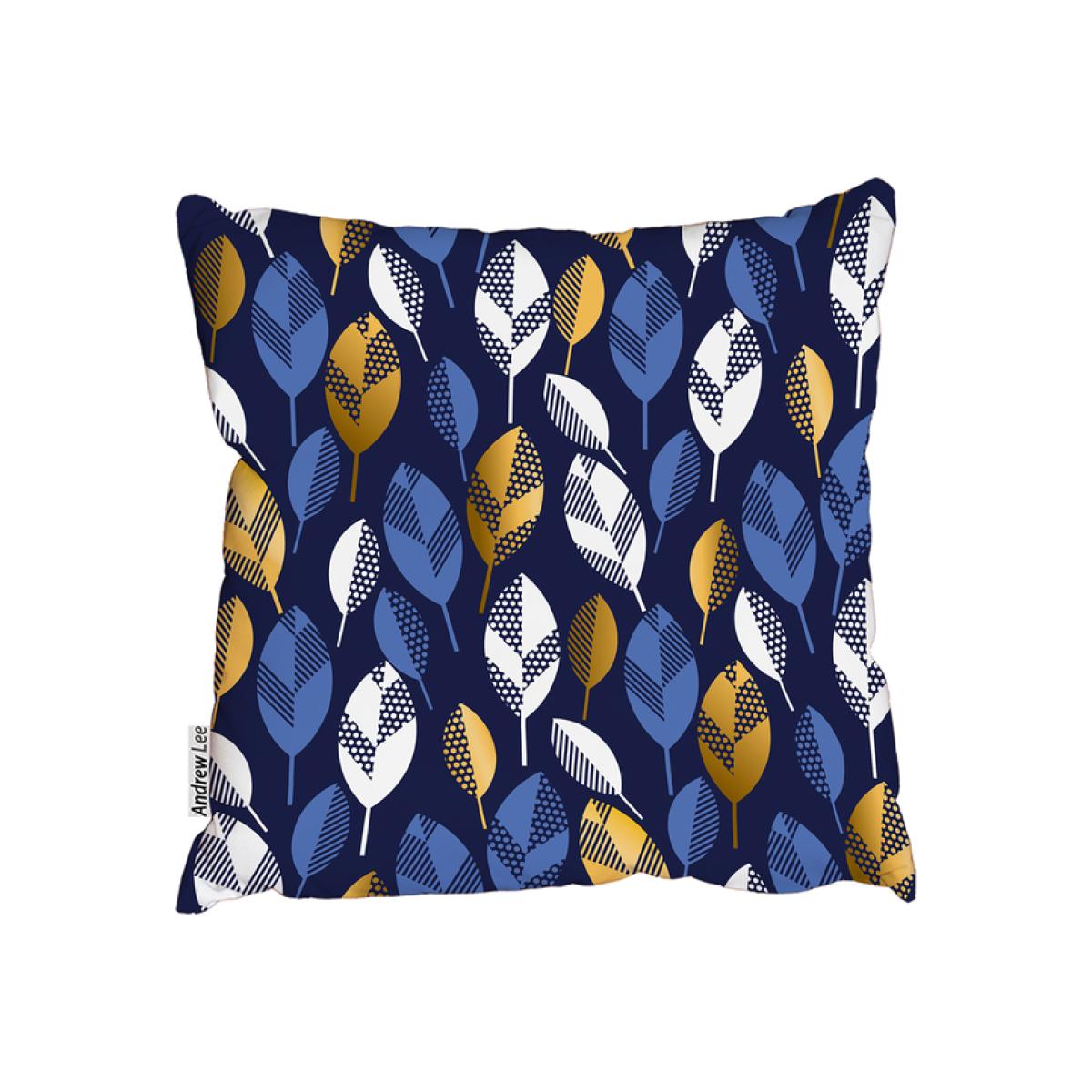 Geometric Foliage Cushion - Blue / 45cm – image 1