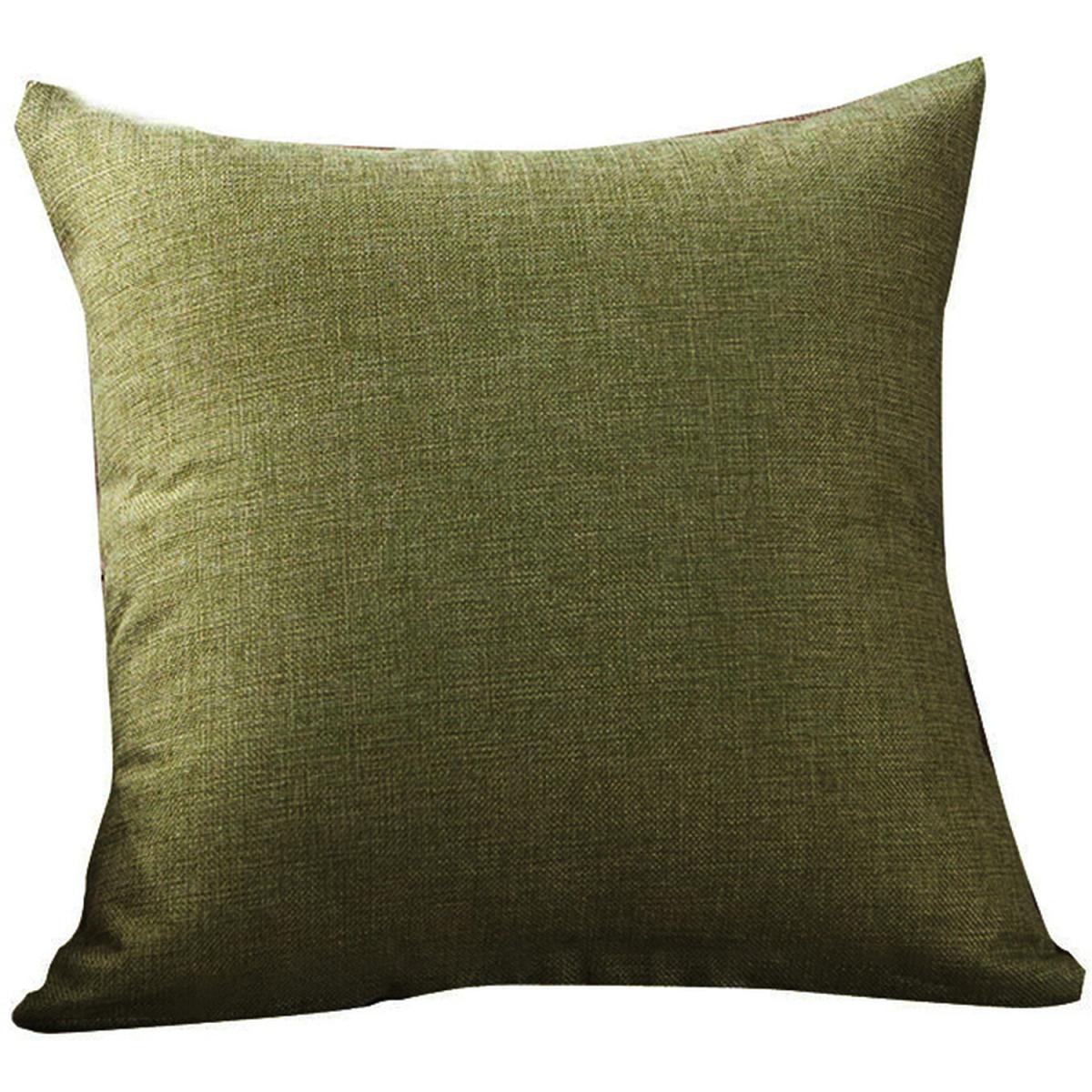 Decorative Soft Linen Cushion Square - Green – image 2