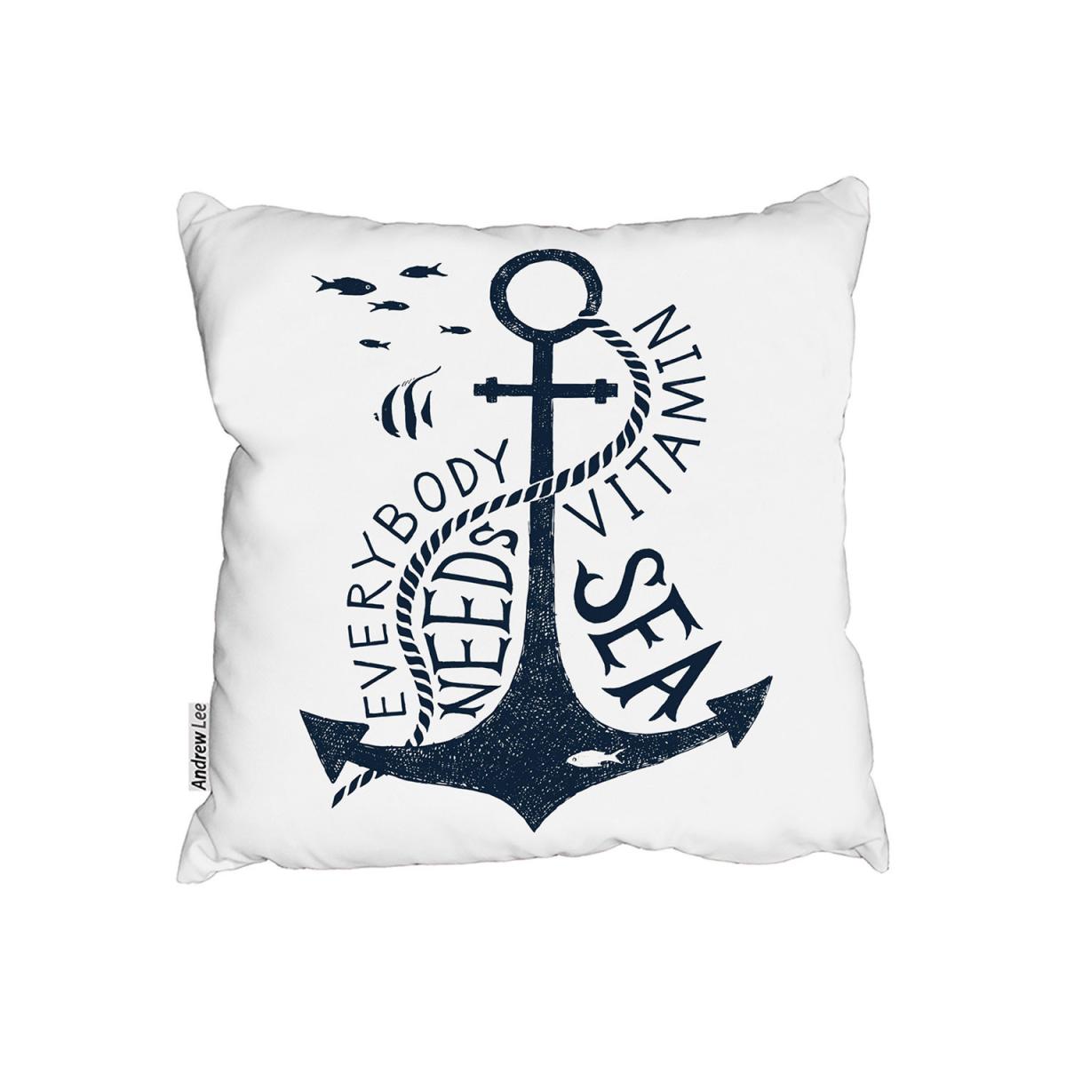 Everybody Needs Vitamin Sea Outdoor Cushion - Blue / 45cm – image 2