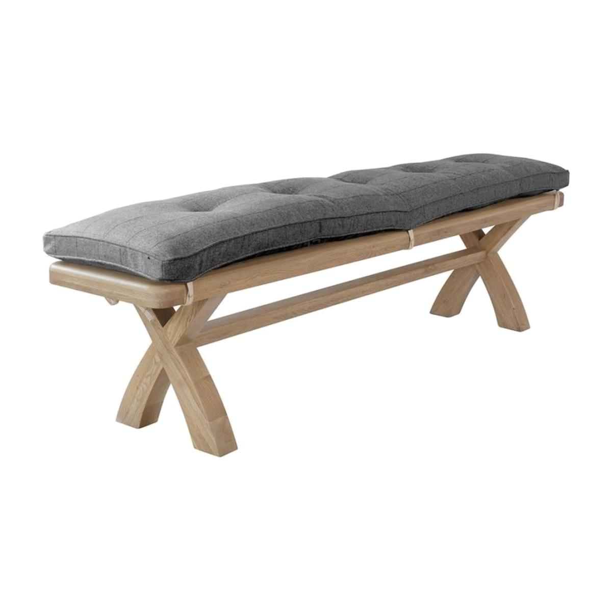 Hudson Bench Cushion - Grey Check