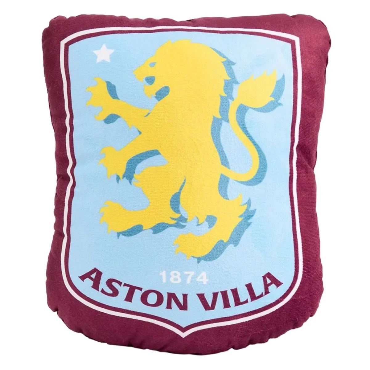 Aston Villa FC Crest Filled Cushion - Claret/Sky Blue – image 2