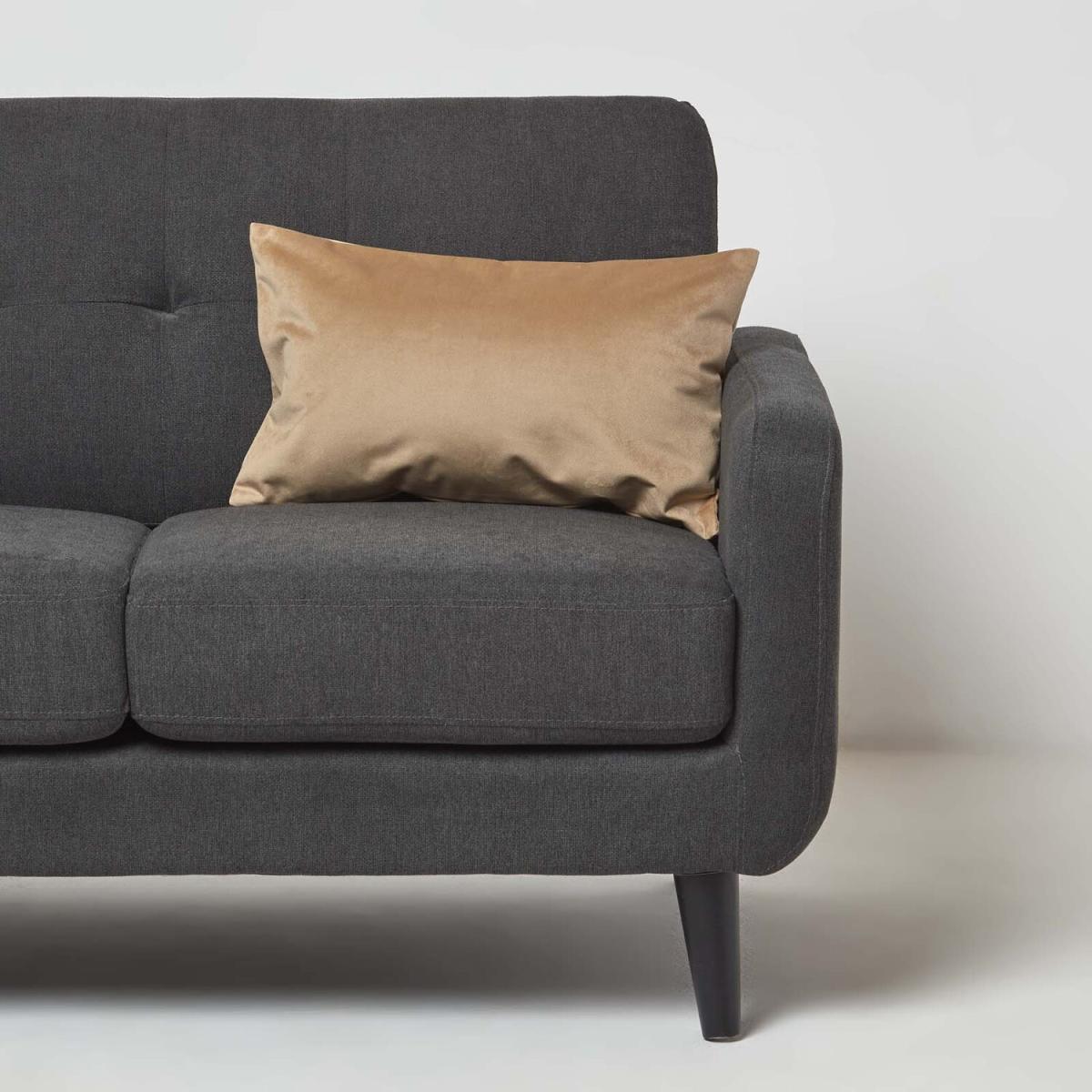 Velvet Cushion with Super Microfibre Insert - Beige / 50cm – image 2