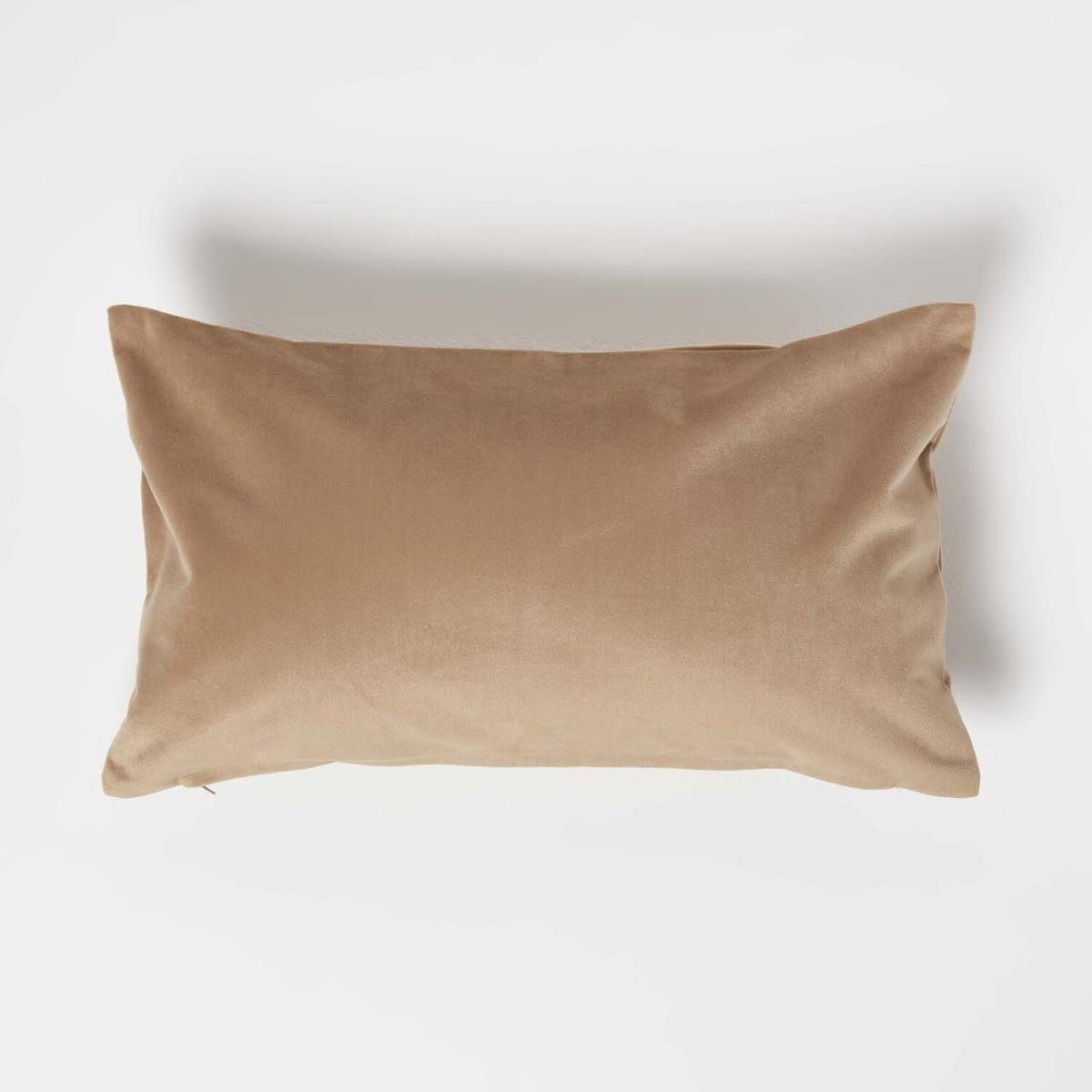 Velvet Cushion with Super Microfibre Insert - Beige / 50cm – image 3