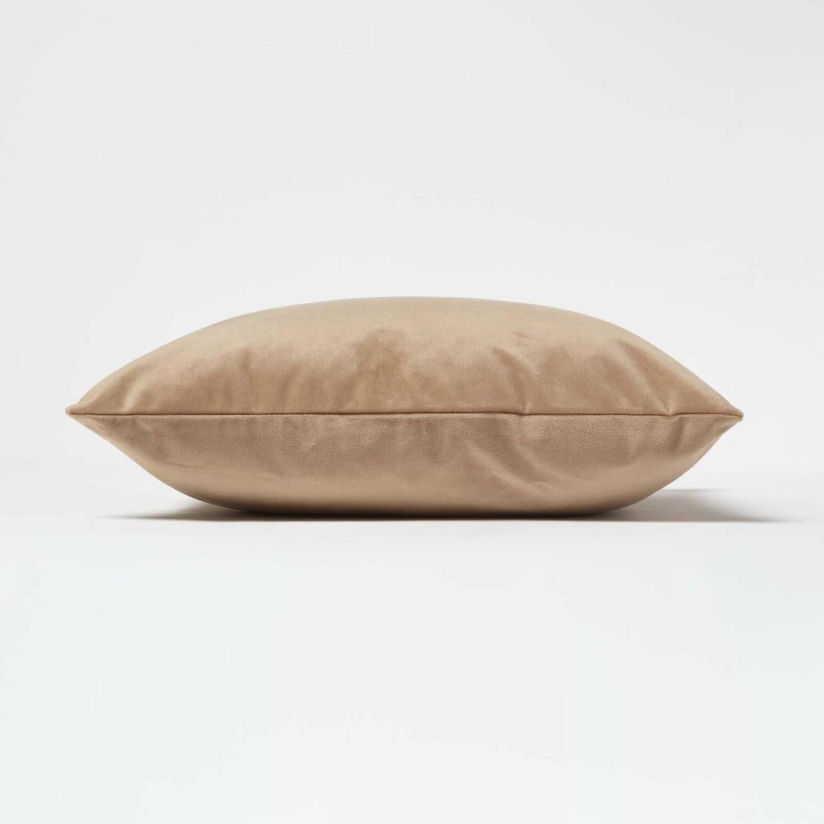 Velvet Cushion with Super Microfibre Insert - Beige / 50cm – image 4