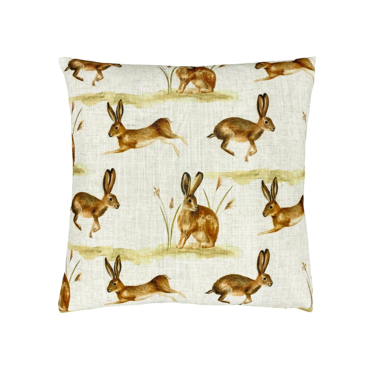 Country Running Hares Running Hares Cushion - Multicolour / Polyester