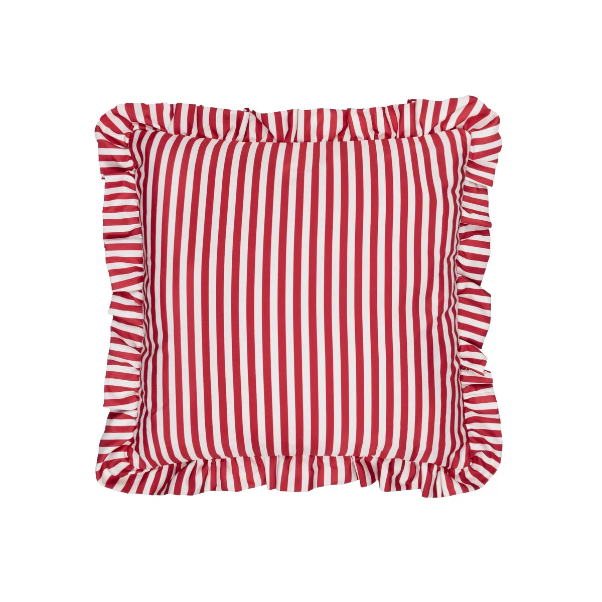 Millie Ruffle Outdoor Cushion - Candy Red