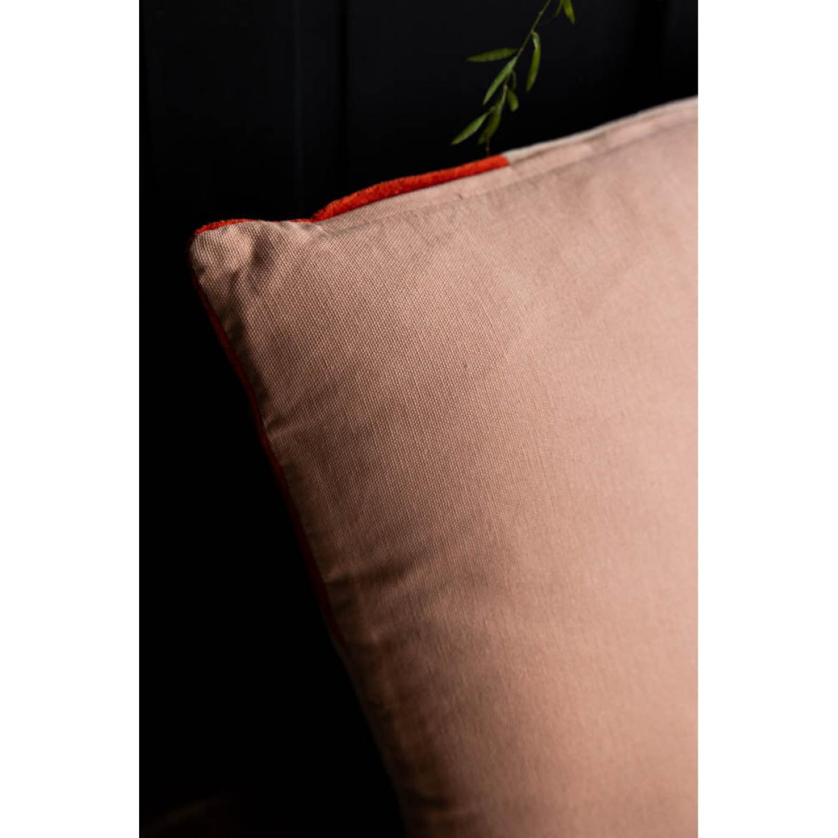 HKliving Red & Pink Stripe Velvet Cushion – image 5