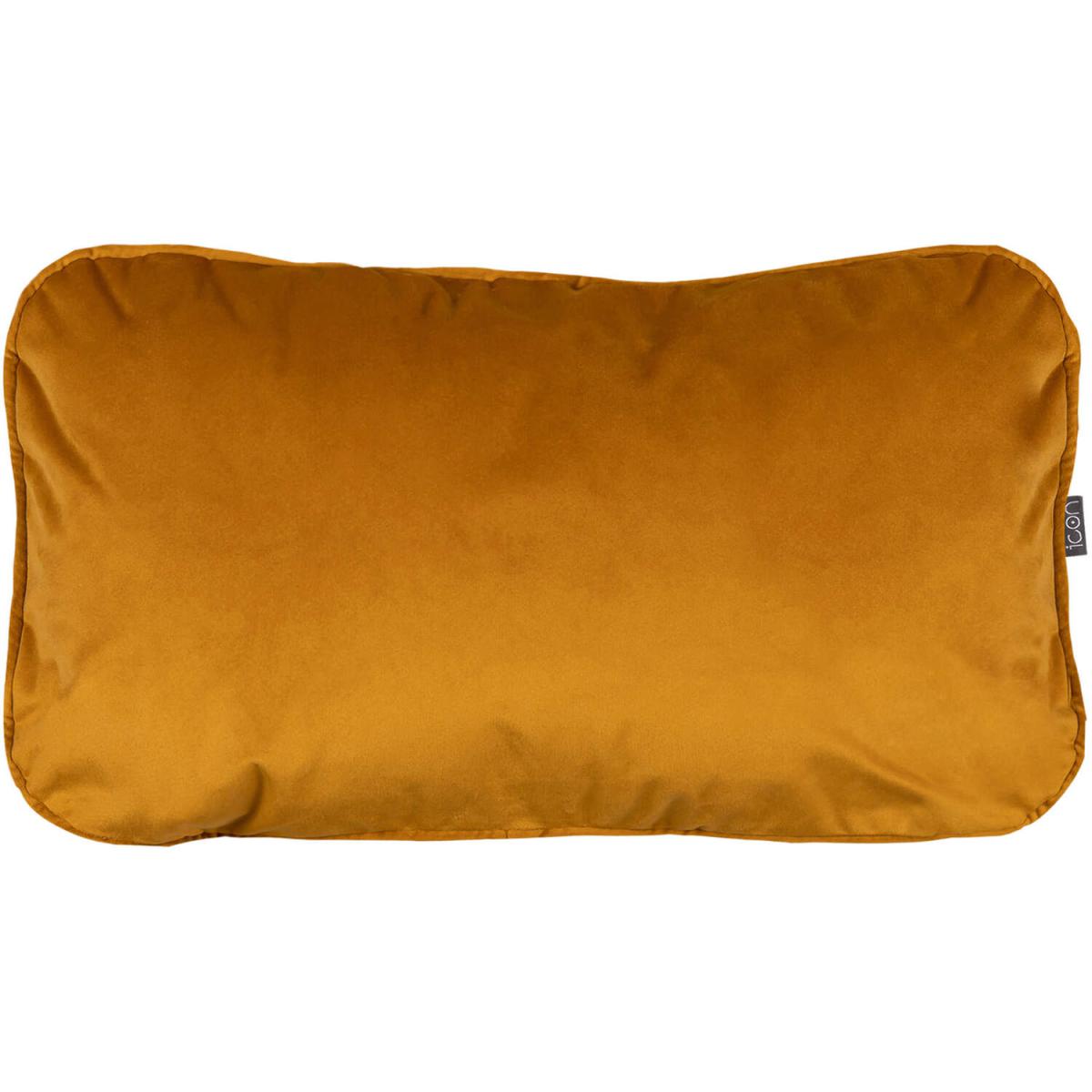 Plush Velvet Lumbar Cushion 50x30cm, 2 Pack - Yellow – image 2