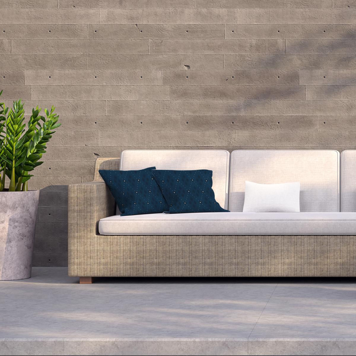 Diagonal Dot Stripes Outdoor Cushion - Blue / 60cm
