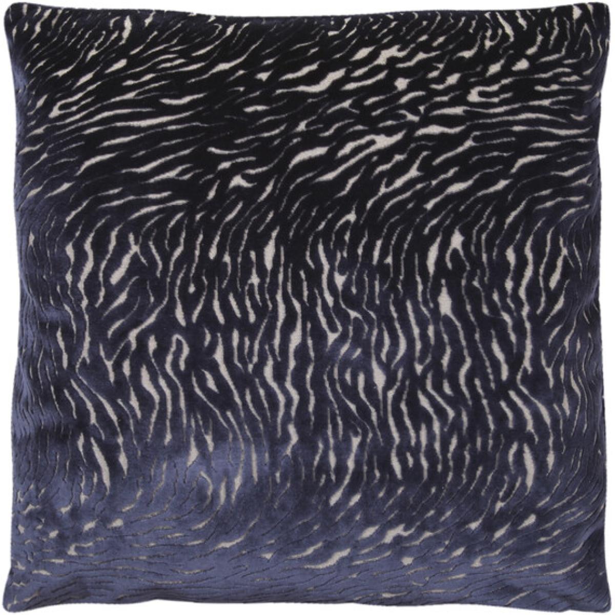 Serena Jacquard Cushion - Navy/Gold – image 1