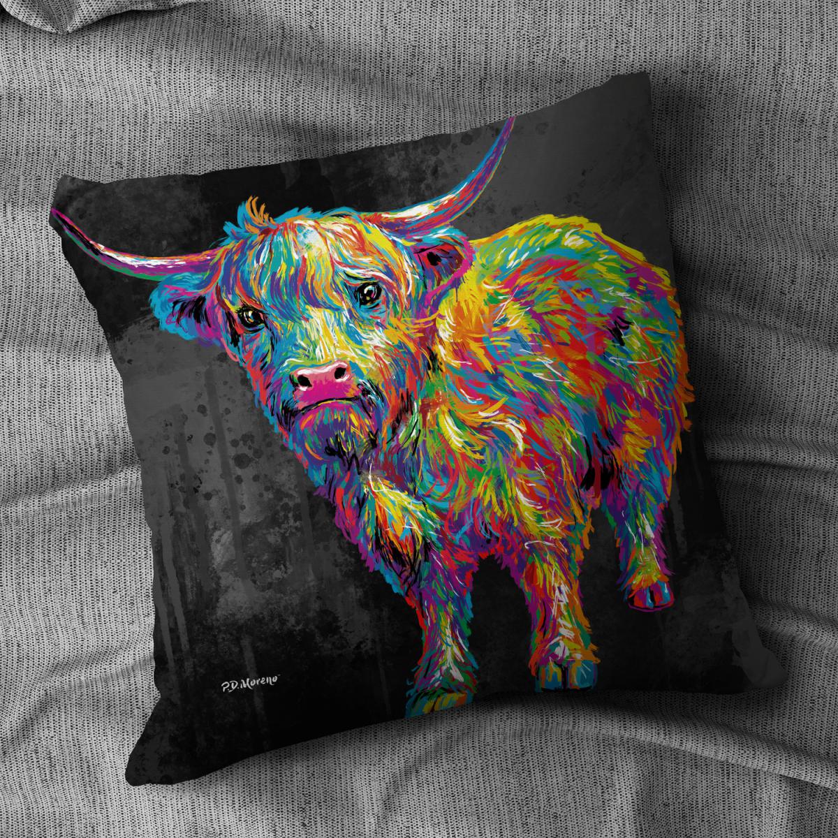 PD Moreno Reuben the Highland Cow Cushion - Standard – image 2