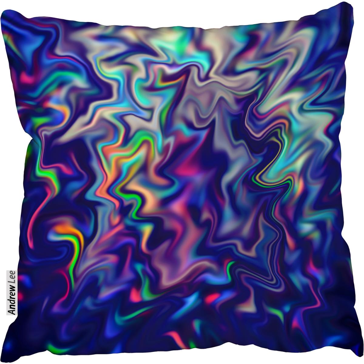 Blue foil Marbled multicolored Shine stone Outdoor Cushion - Blue / 60cm – image 2
