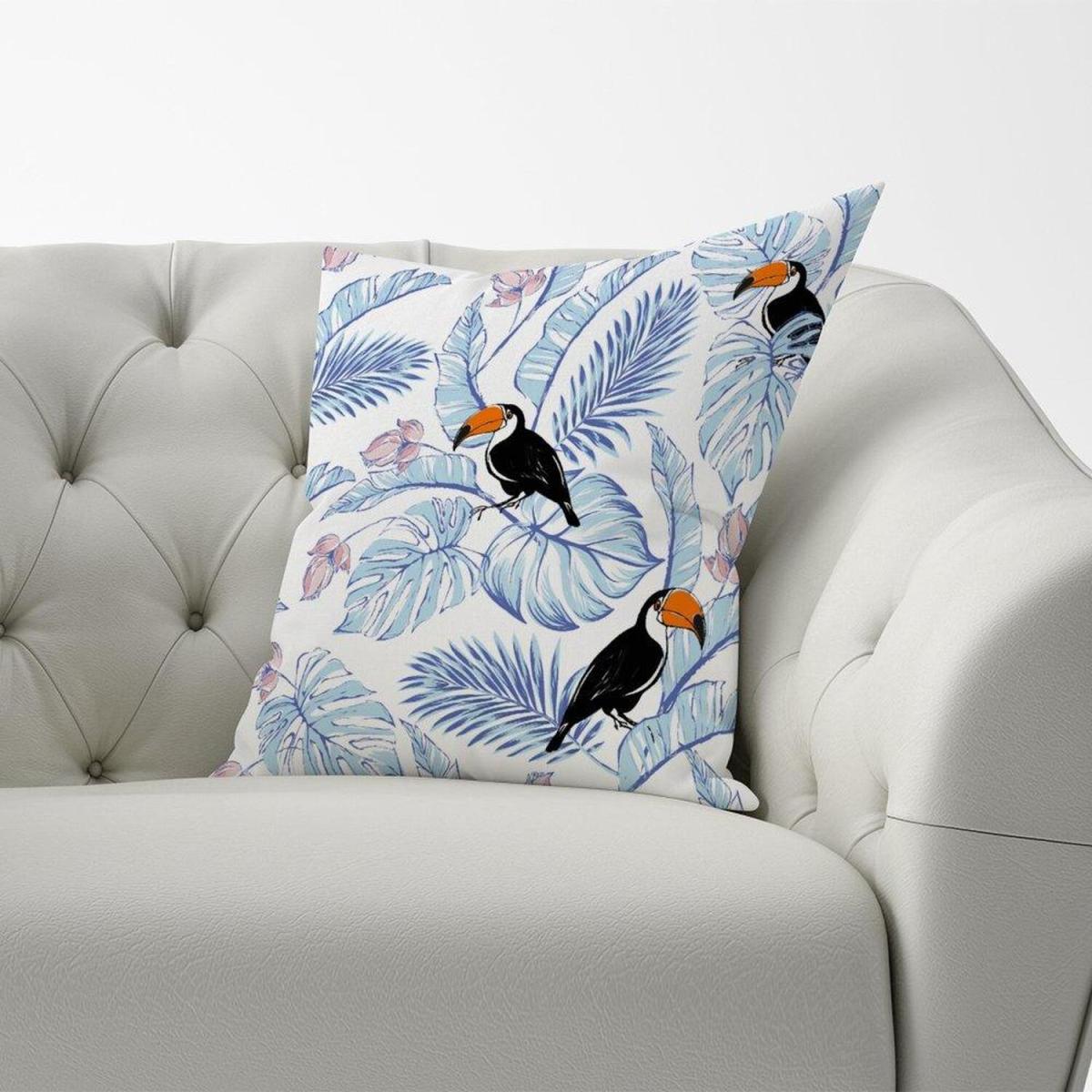 Tropical Toucan Cushion - Blue / 60cm – image 1