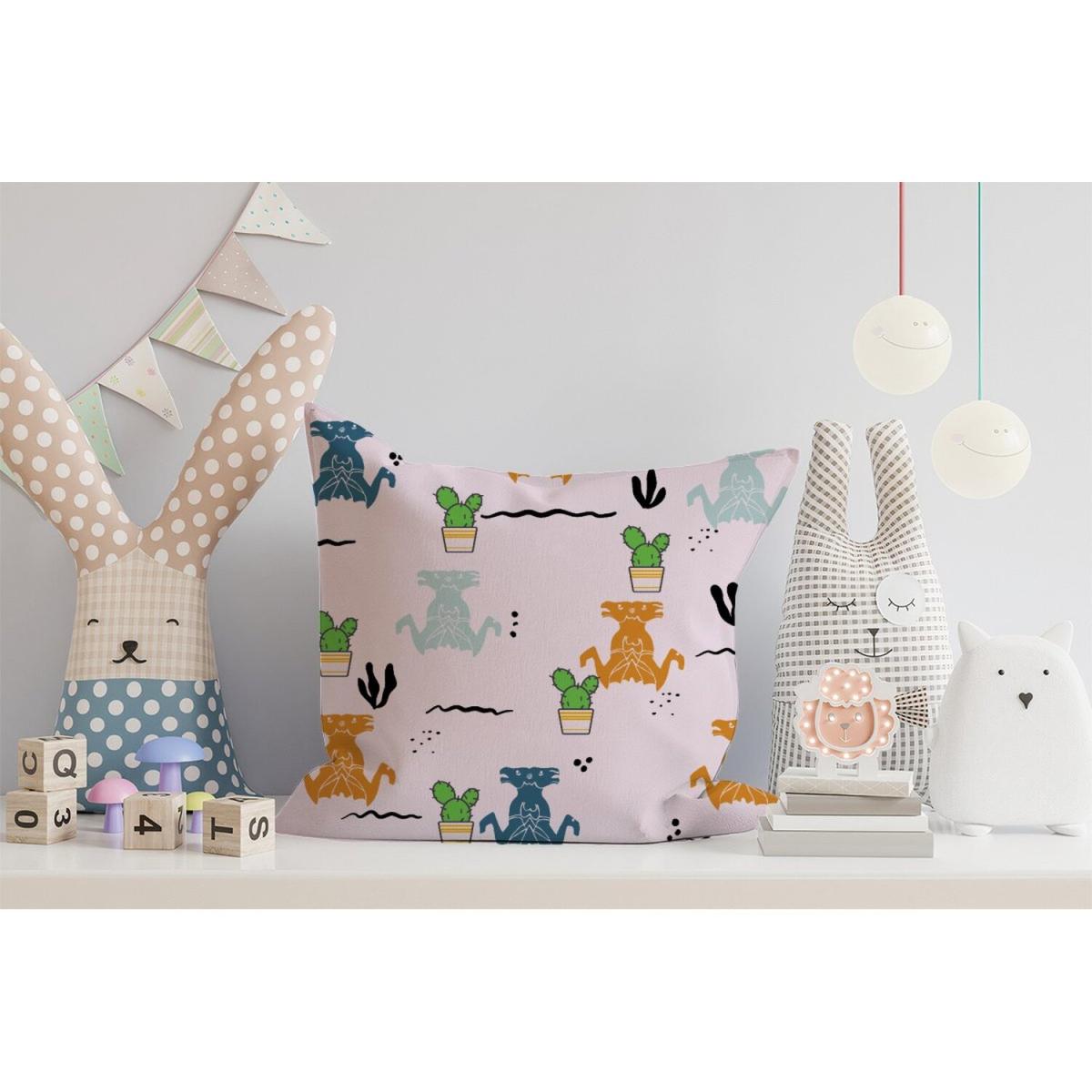 Doodling Cactus Cushion - Pink / 45cm – image 2