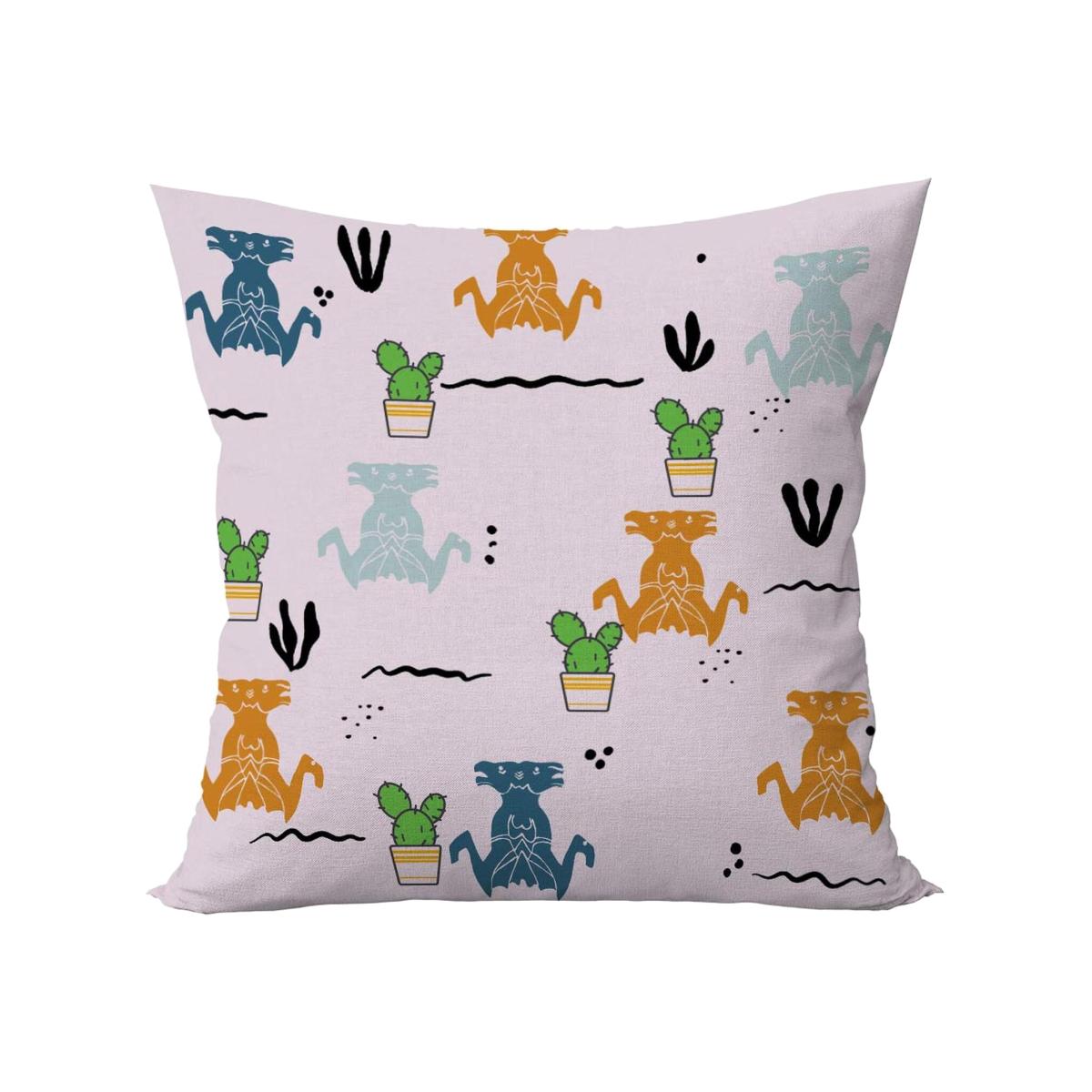 Doodling Cactus Cushion - Pink / 45cm – image 1
