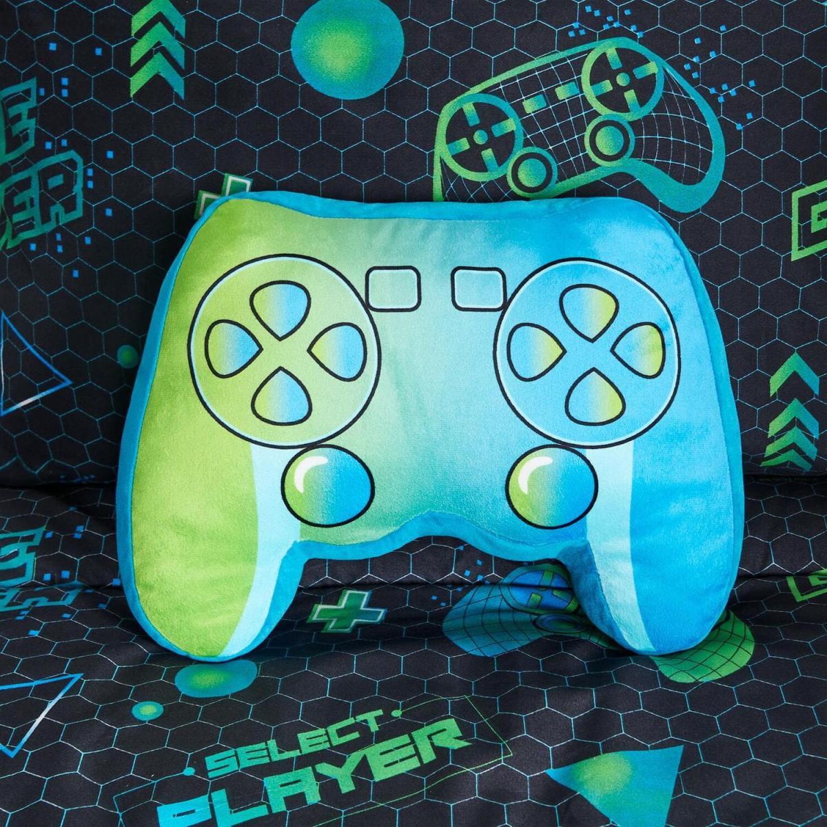 Game Control Shaped Scatter Cushion - Blue