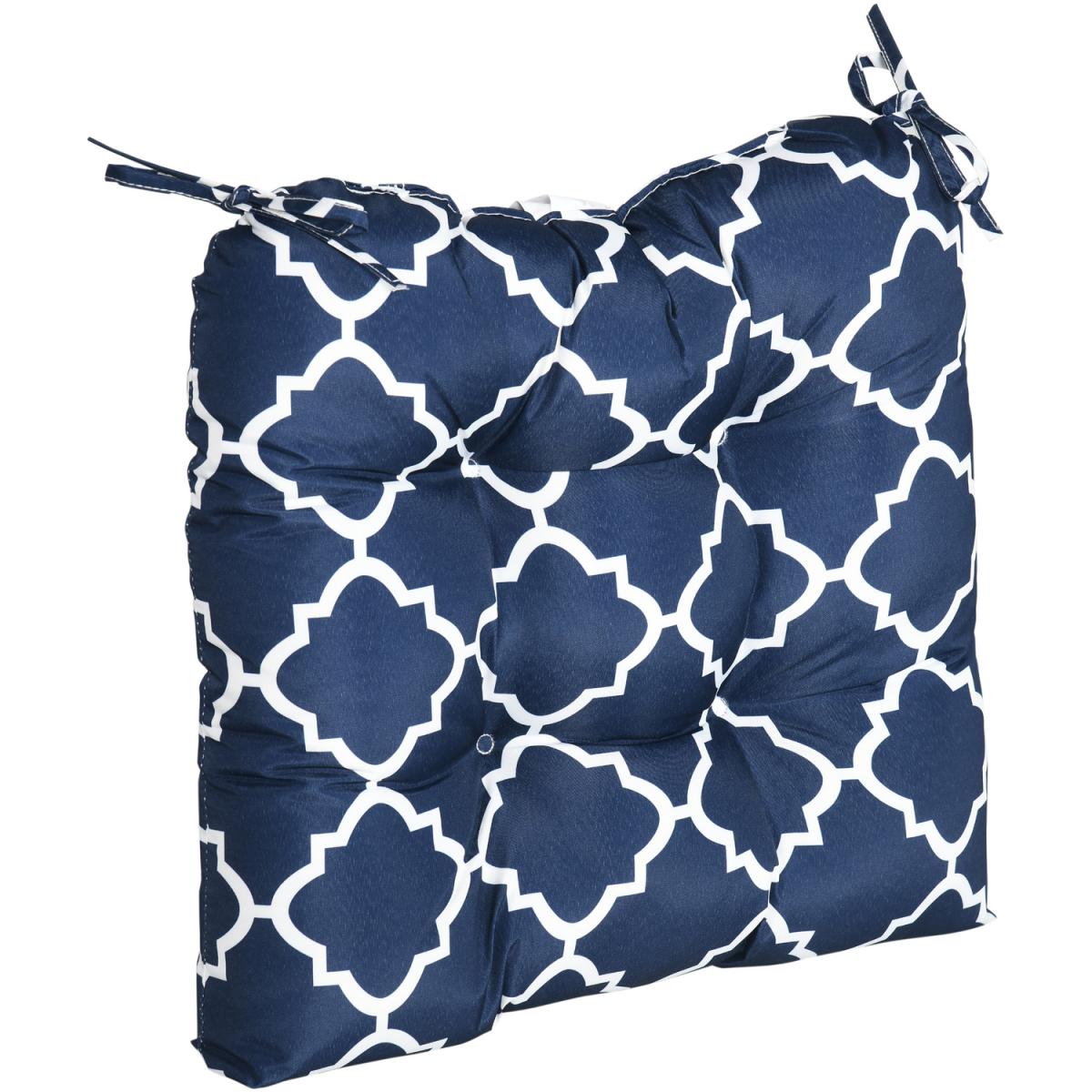 Chair Cushions Seat Pads Set of 2 Indoor Outdoor Seat Cushions with Ties - Blue – image 4