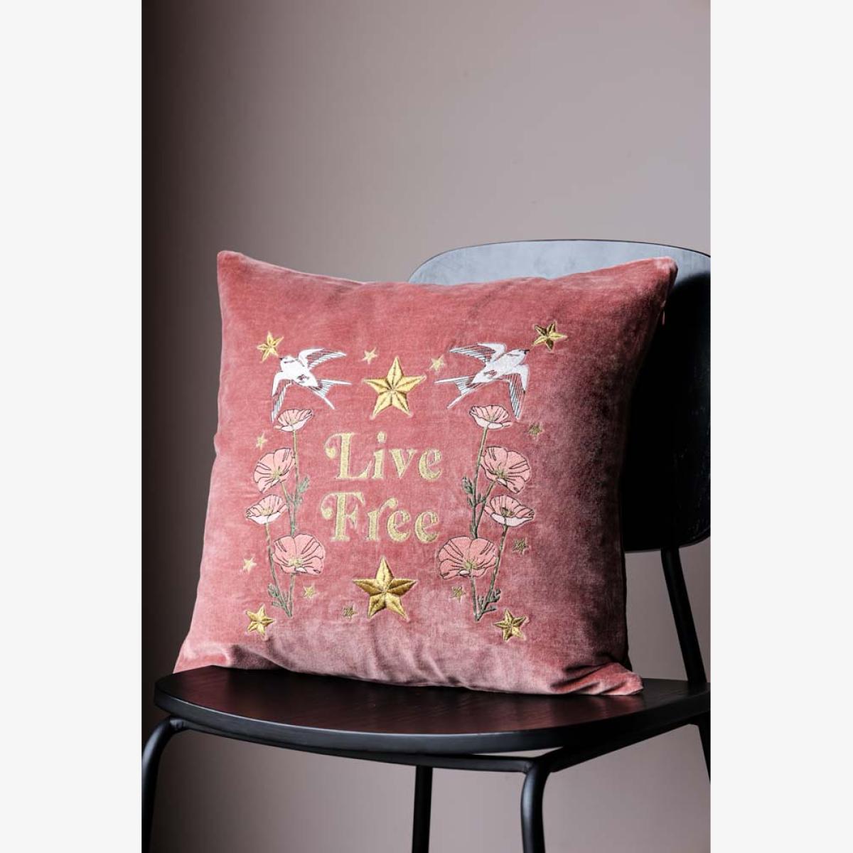 Denim & Bone X Rockett St George Live Free Cushion – image 1