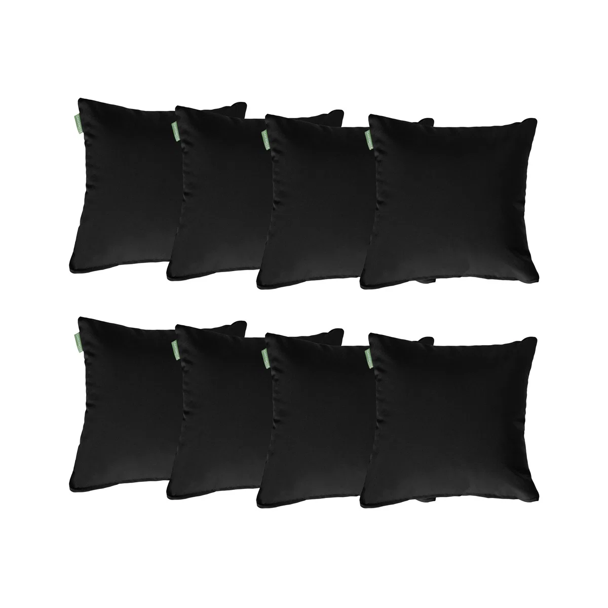 Outdoor Scatter Cushions for Garden Patio Furniture Pillows - Black / 8