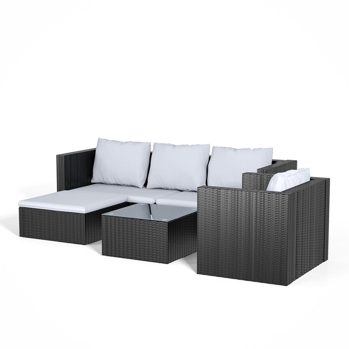 5 Piece Patio Lounge Set With Cushions - Brown / 212*70*65cm, 70*60*63cm, 80*70*65cm – image 24