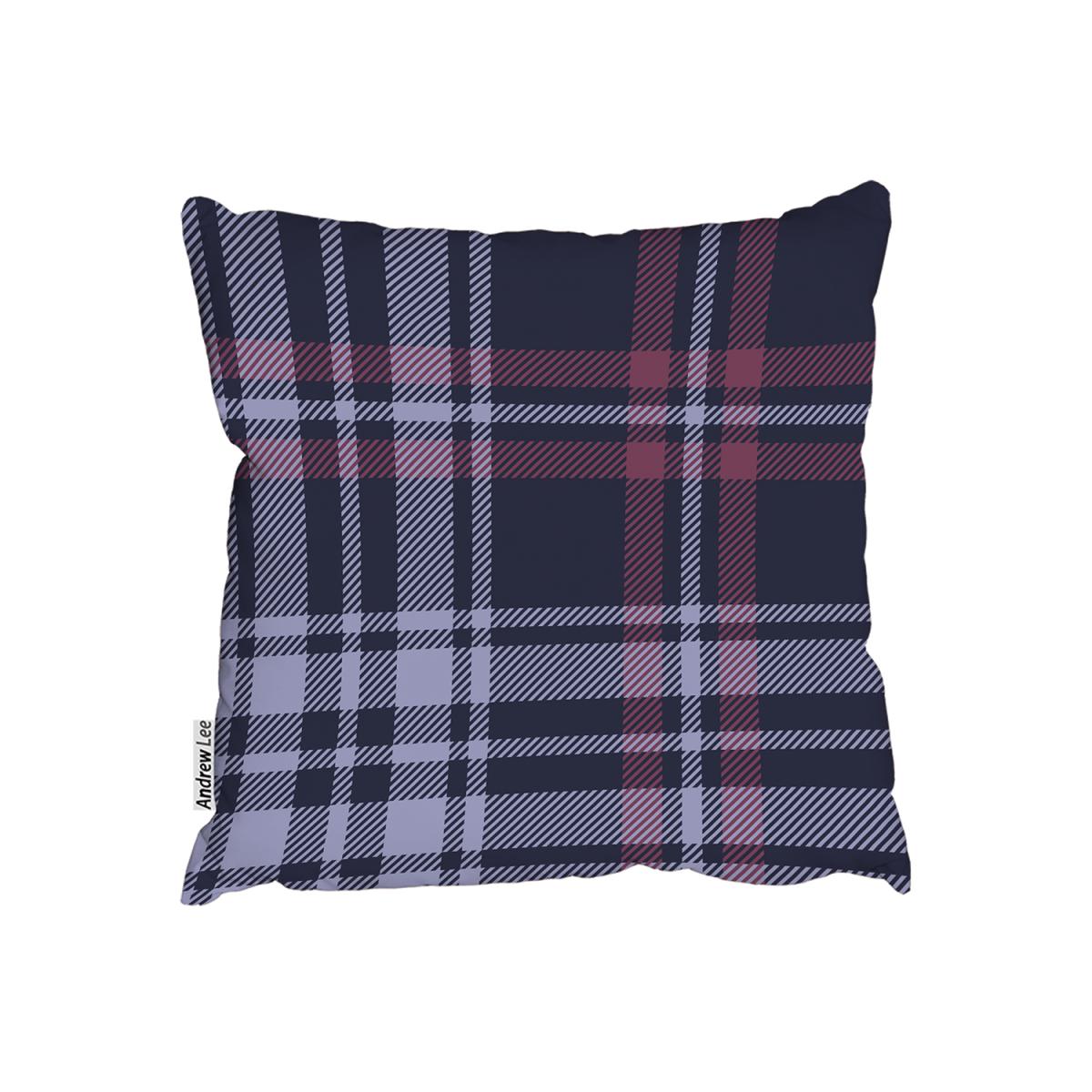 Tartan Plaid Pattern Cushion - Blue / 60cm – image 2