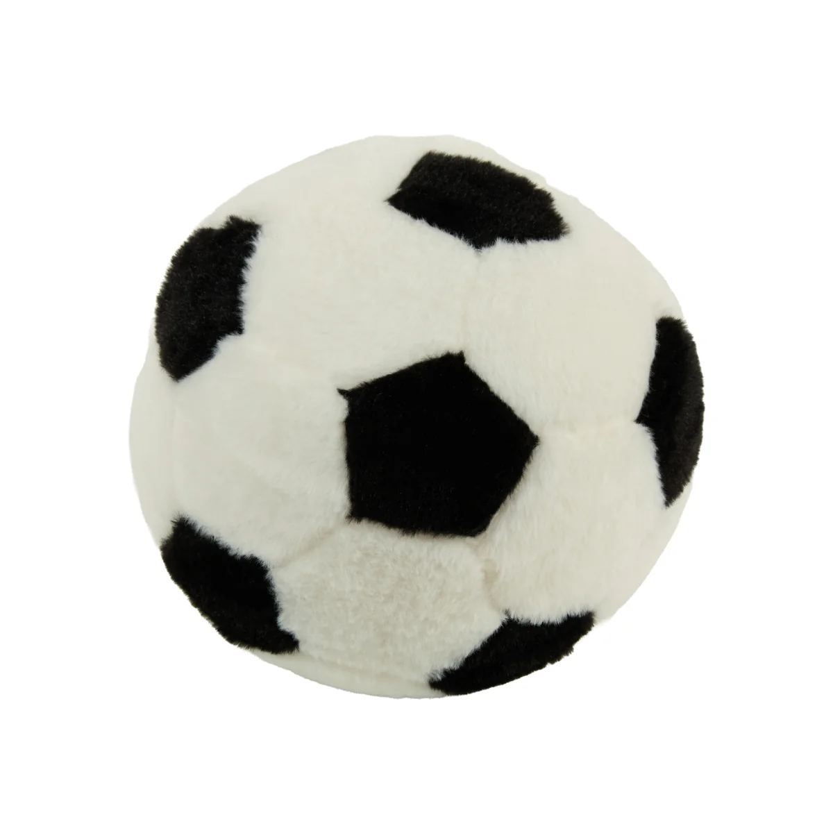 3D Football Fur Cushion - Monochrome – image 1