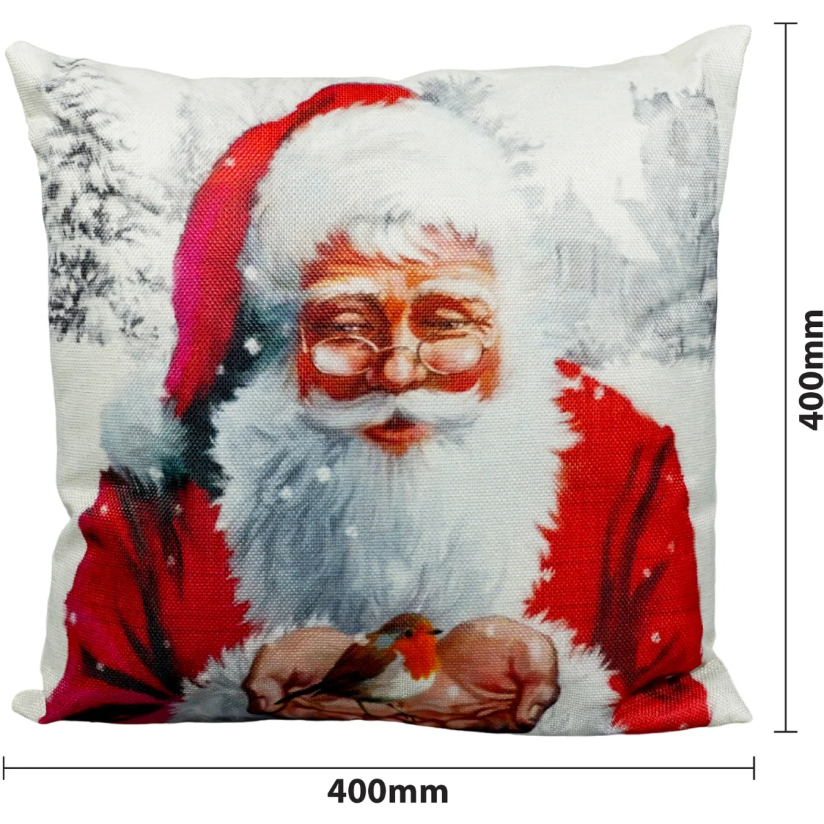 Christmas Themed Cushion Santa - White and Red – image 3