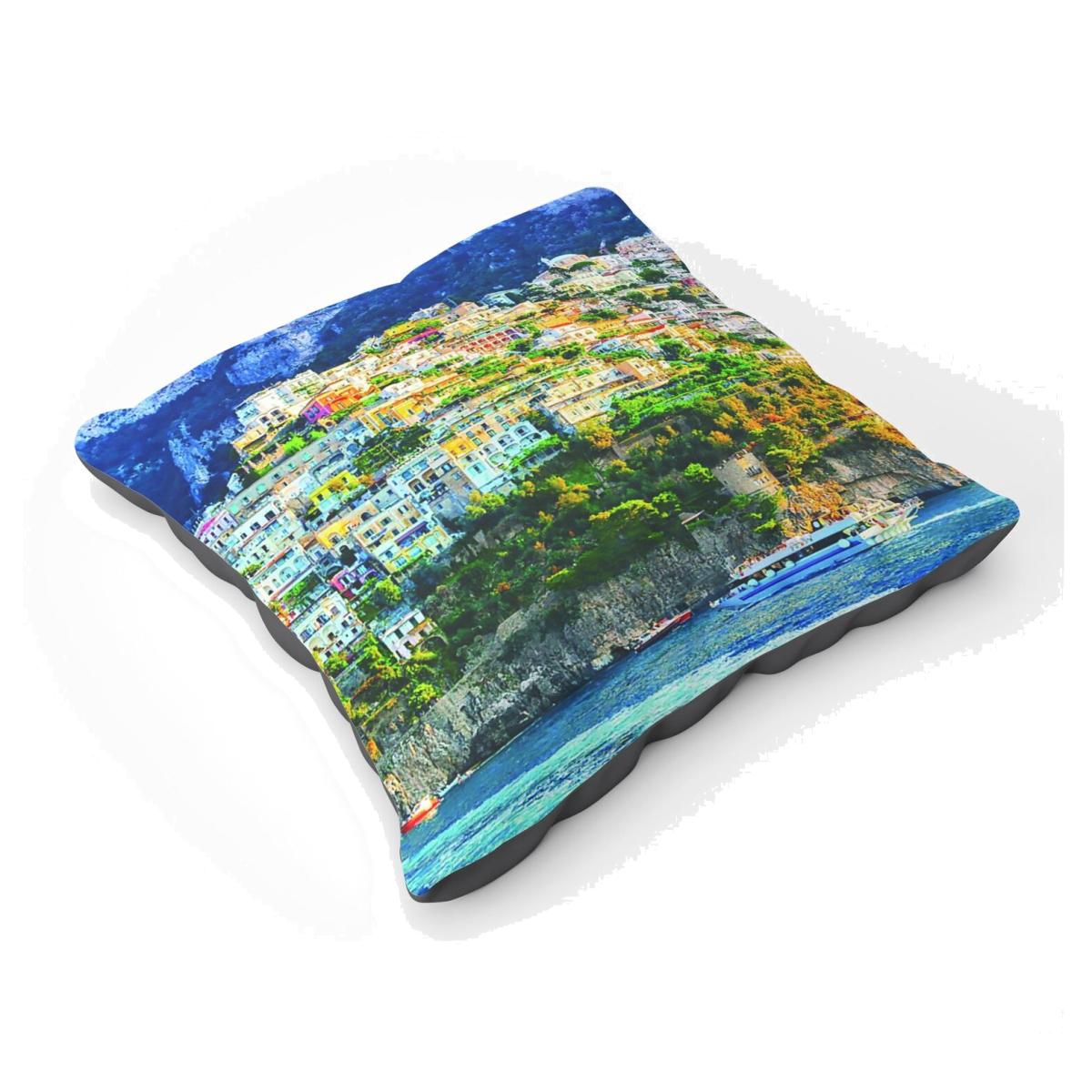 Positano, Amalfi Coast Floor Cushion - Green