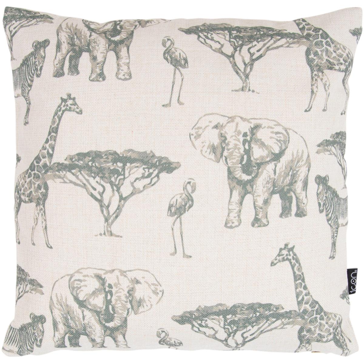 Safari Print Outdoor Cushion - Yellow