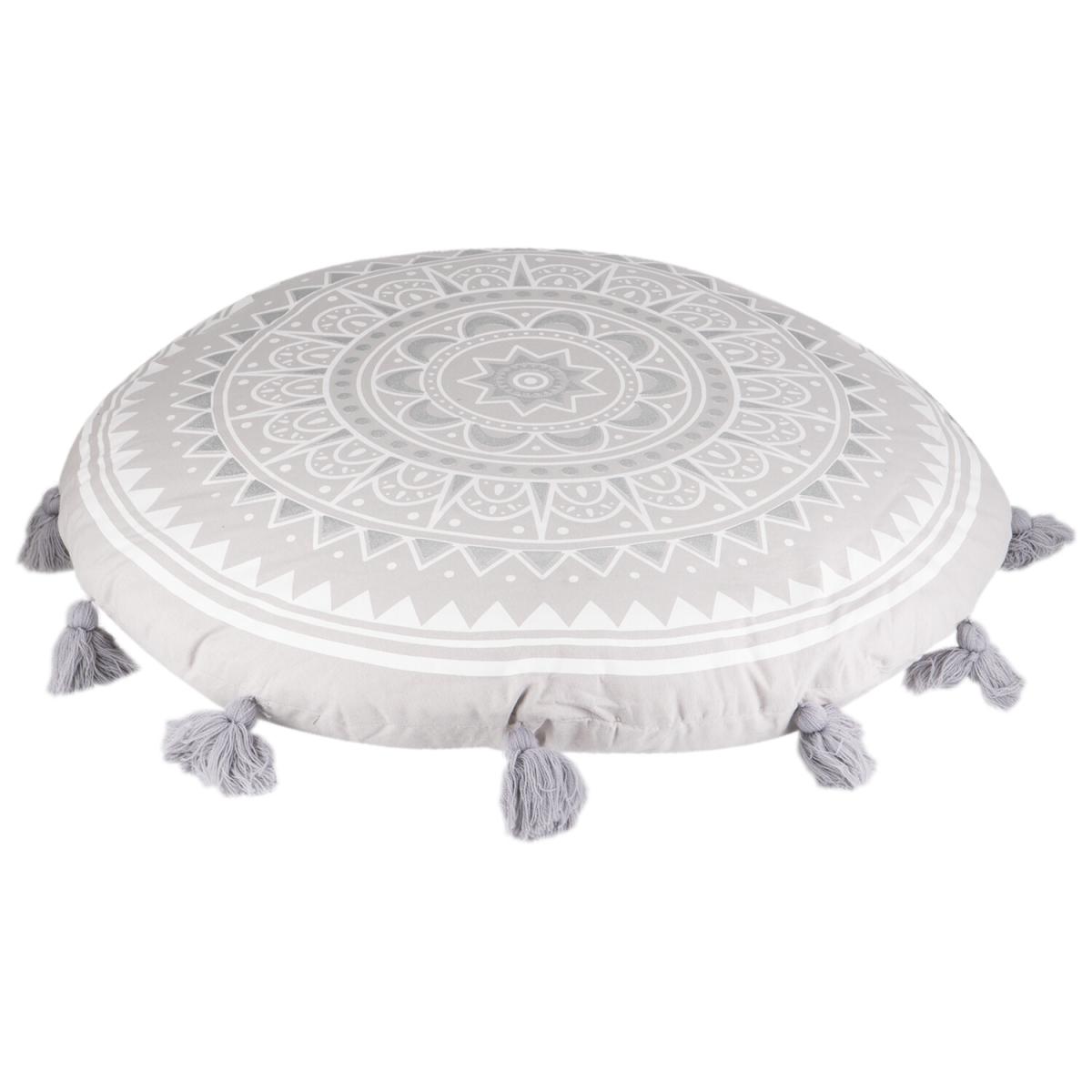 Indiana Mandala Outdoor Floor Cushion - Grey – image 3