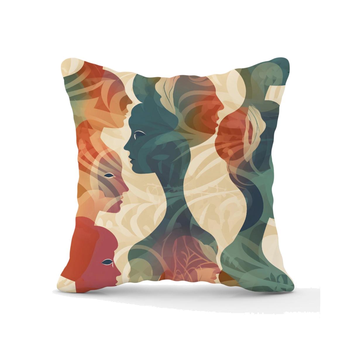 Coloured Silhouette Outdoor Cushion - Green / 60cm