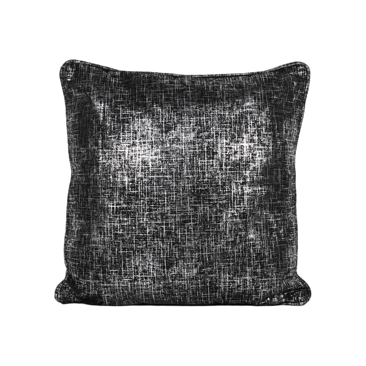 Metallic Velvet Cushion - Black