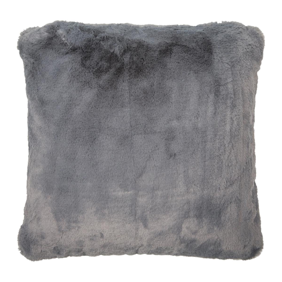 Rabbit Faux Fur Cushion - Navy / 55cm – image 4