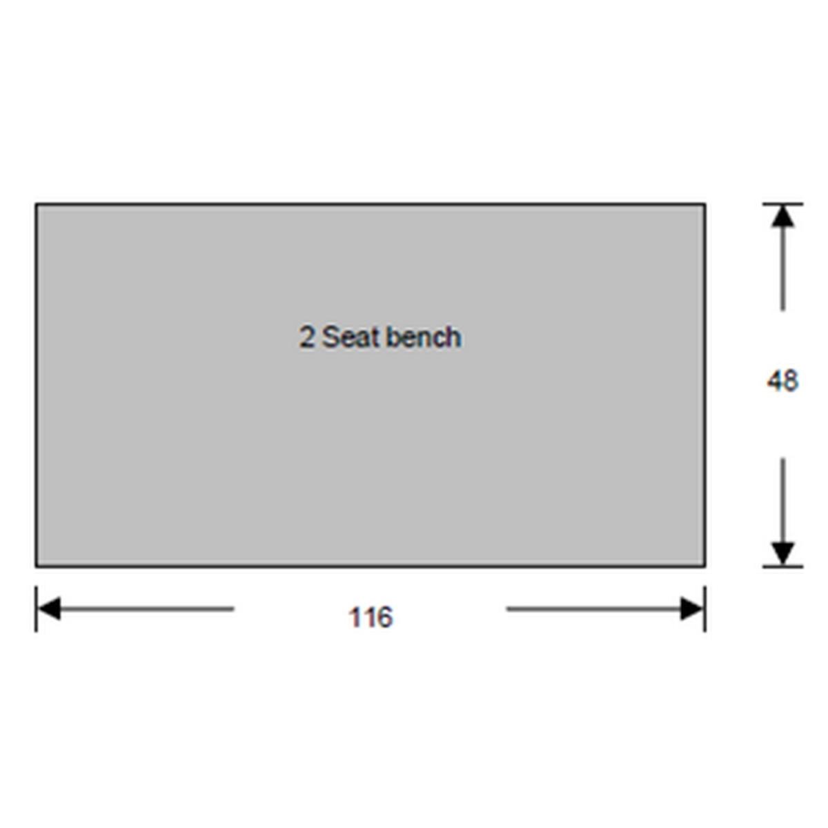 Two Seat Bench Cushion - Taupe – image 2