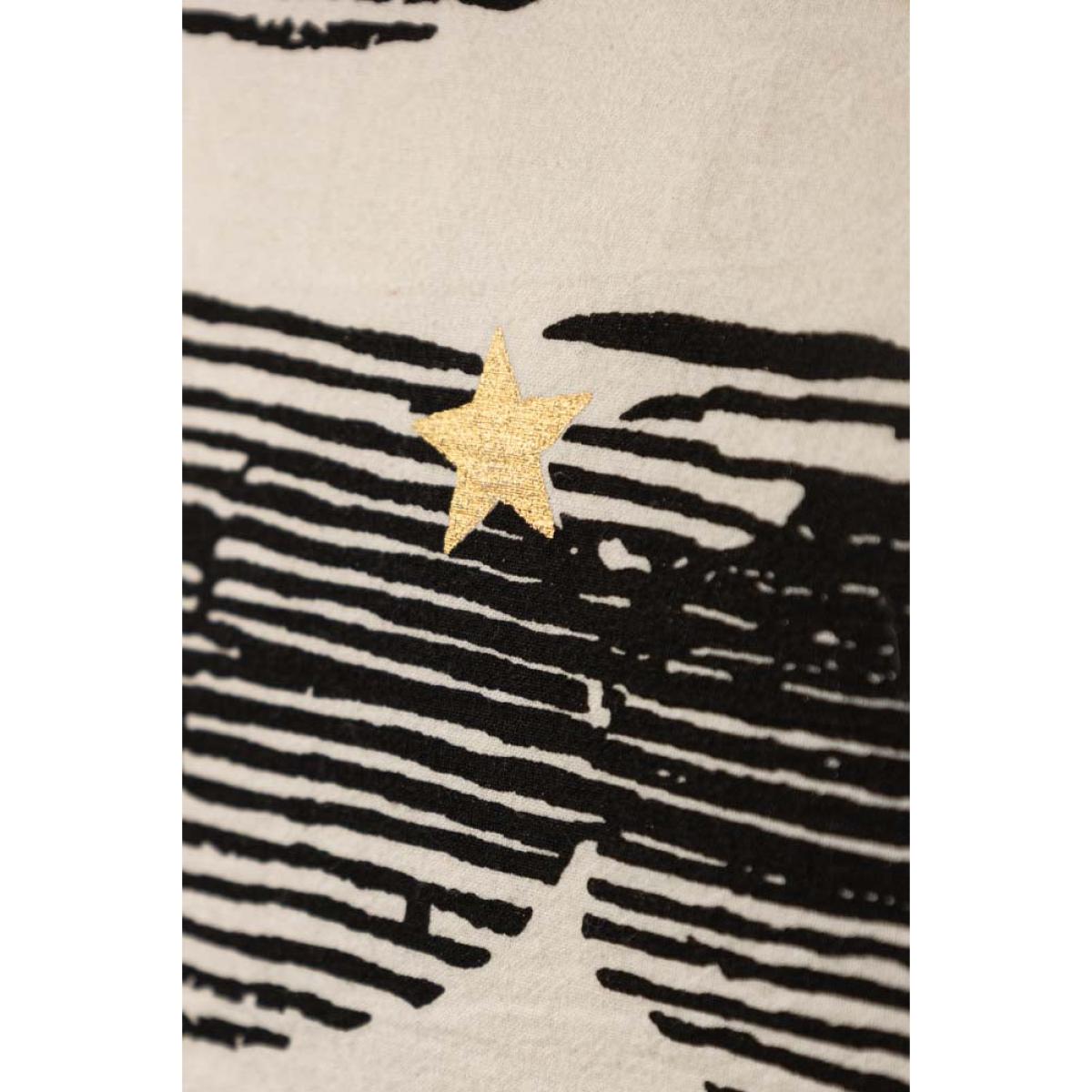 Hot Pink & Gold Star Print Reversible Cushion – image 4