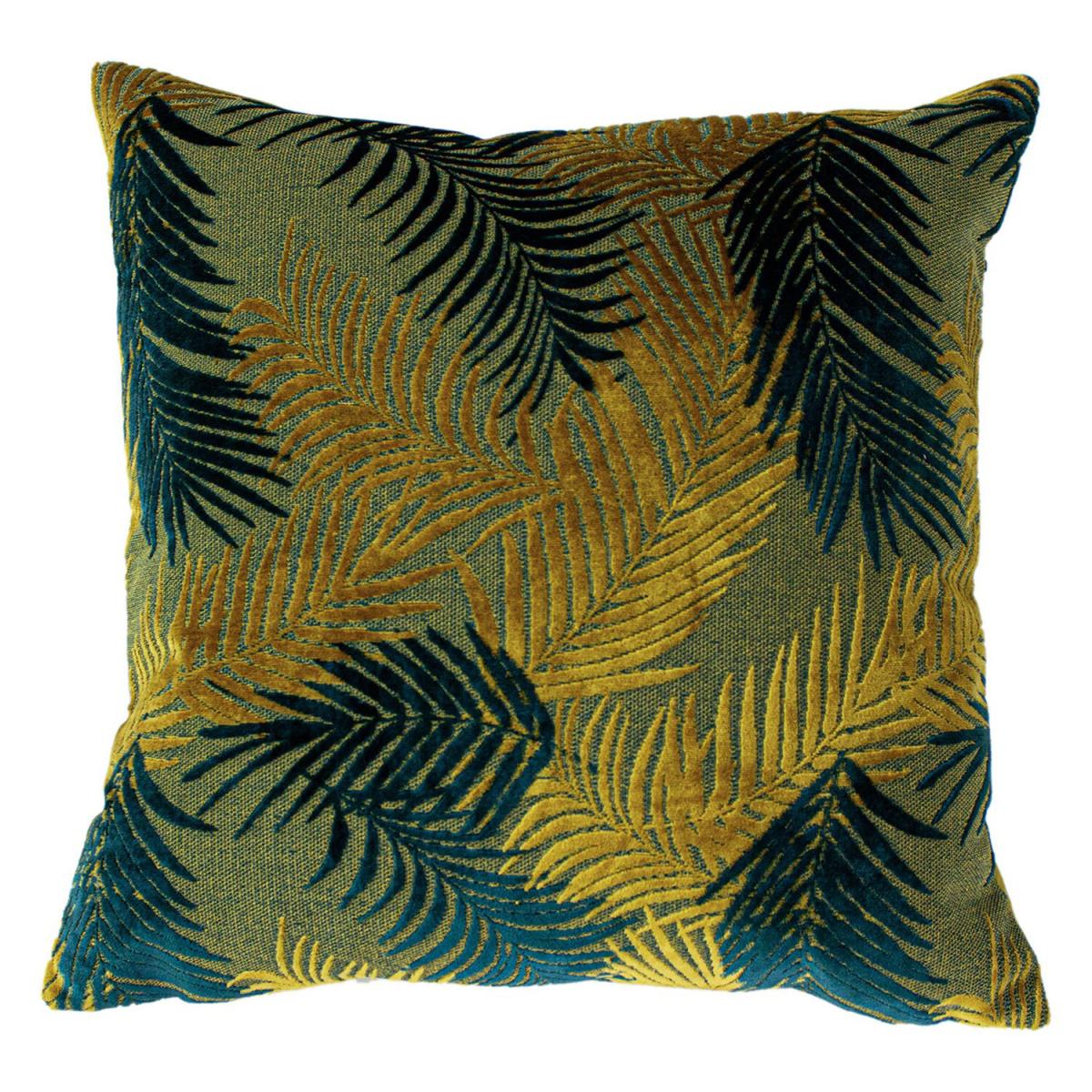 Palm Grove Cushion - Gold/Teal – image 2