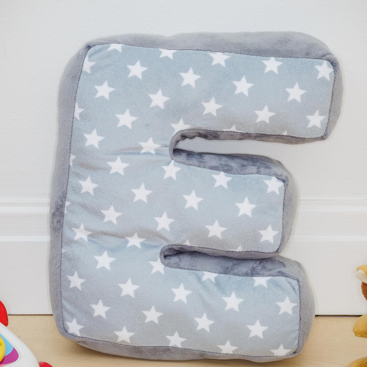 Letter Cushion E - Grey/White – image 3