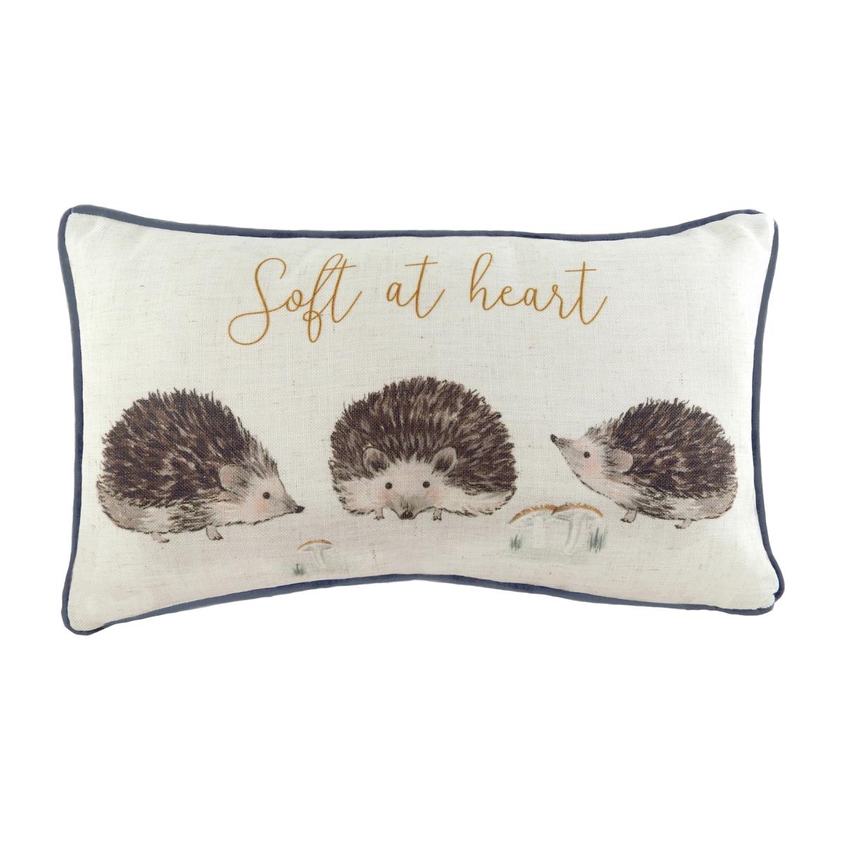 Oakwood Hegehogs Hedgehogs Rectangular Cushion - Multicolour / Feather