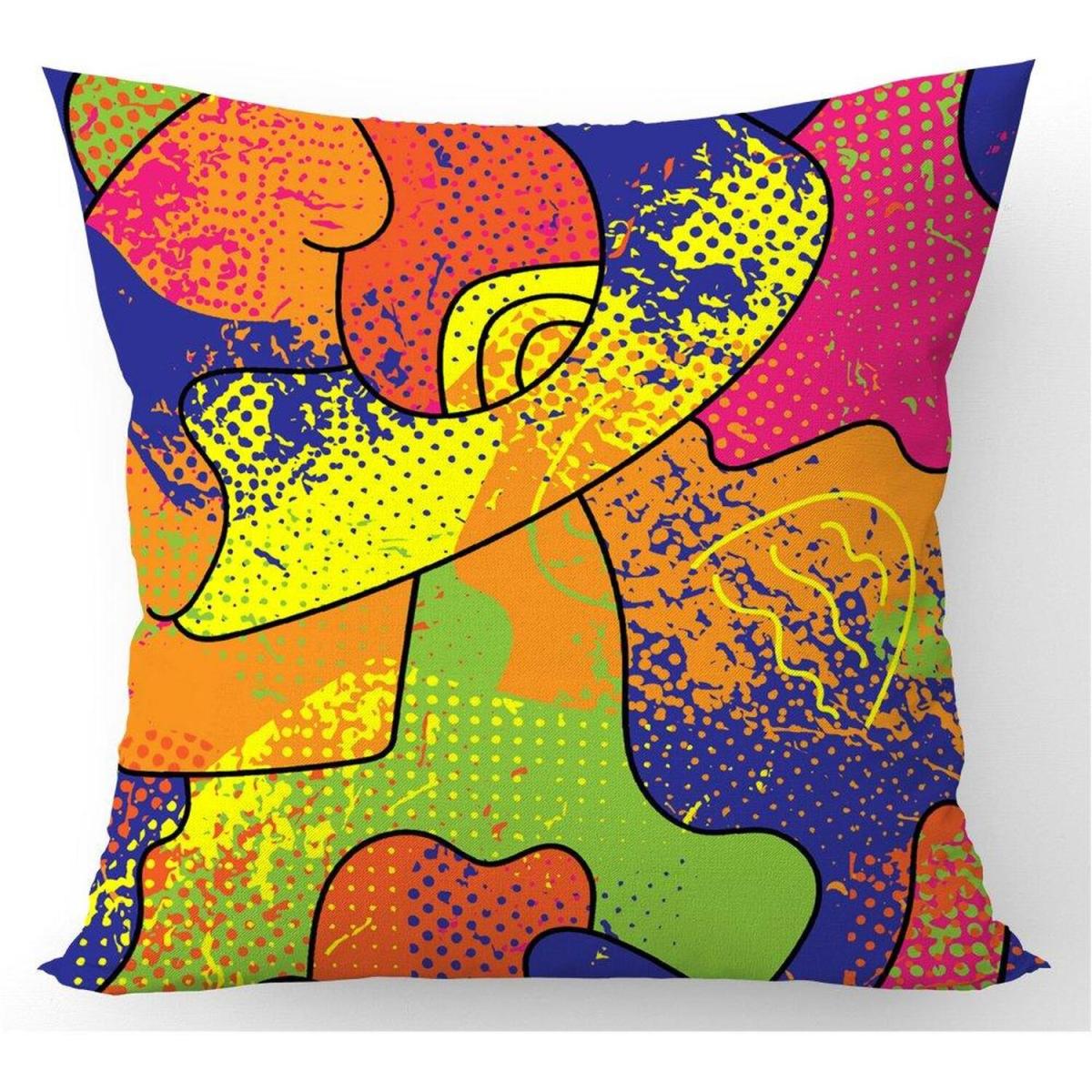 Bright Abstract Pattern Cushion - Red / 45cm – image 2