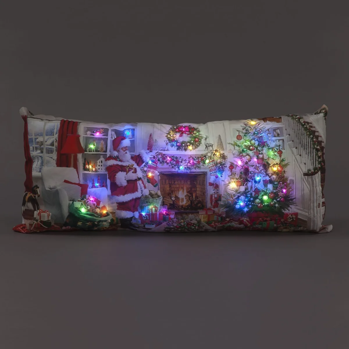 Battery Operated LED Christmas Cushion - White – image 2