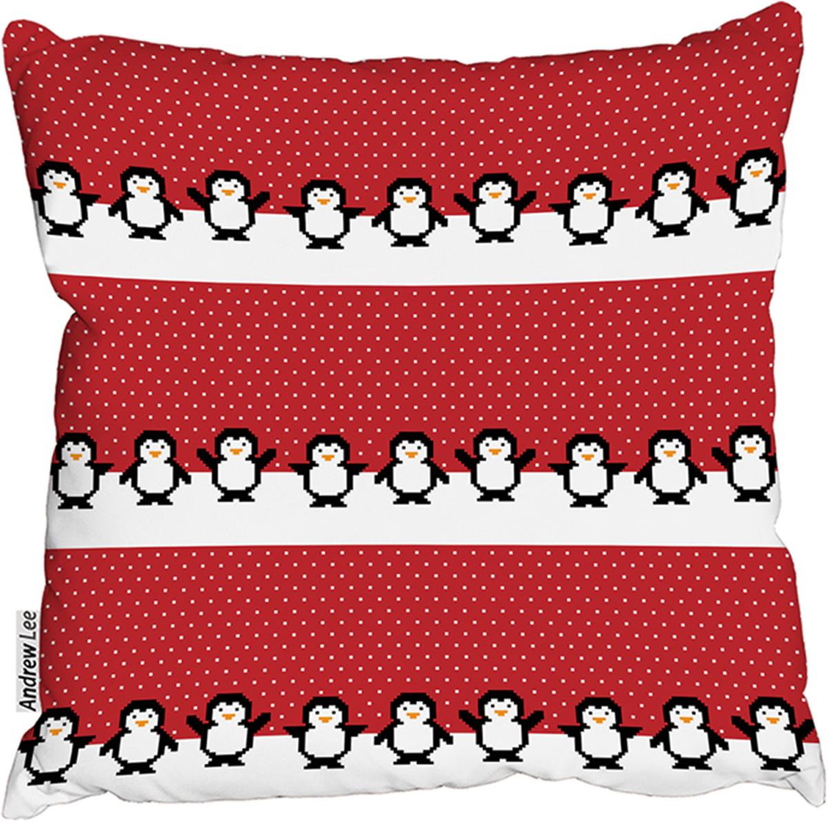 Penguins Outdoor Comfy Cushion - Red / 60cm – image 2