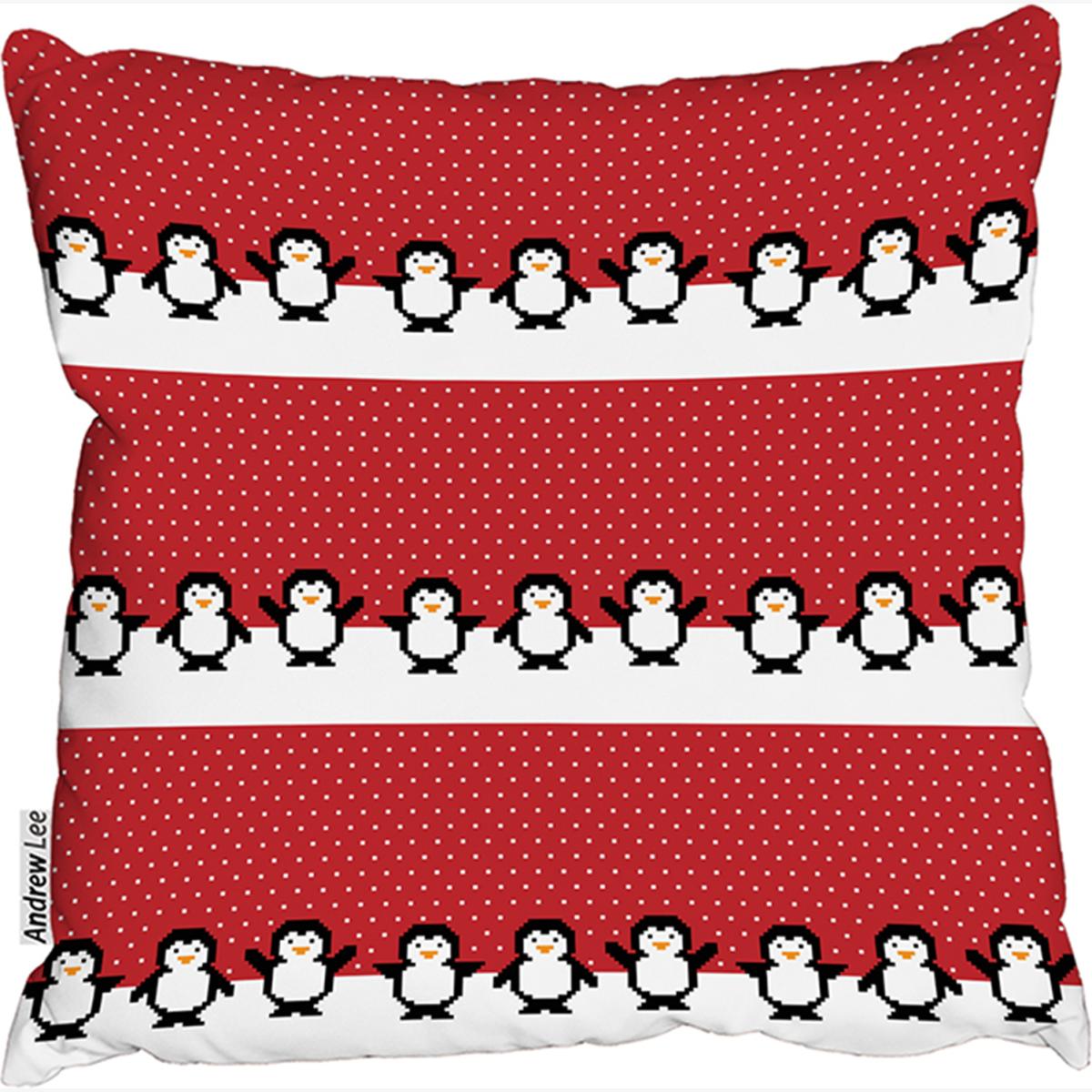 Penguins Outdoor Comfy Cushion - Red / 60cm – image 1