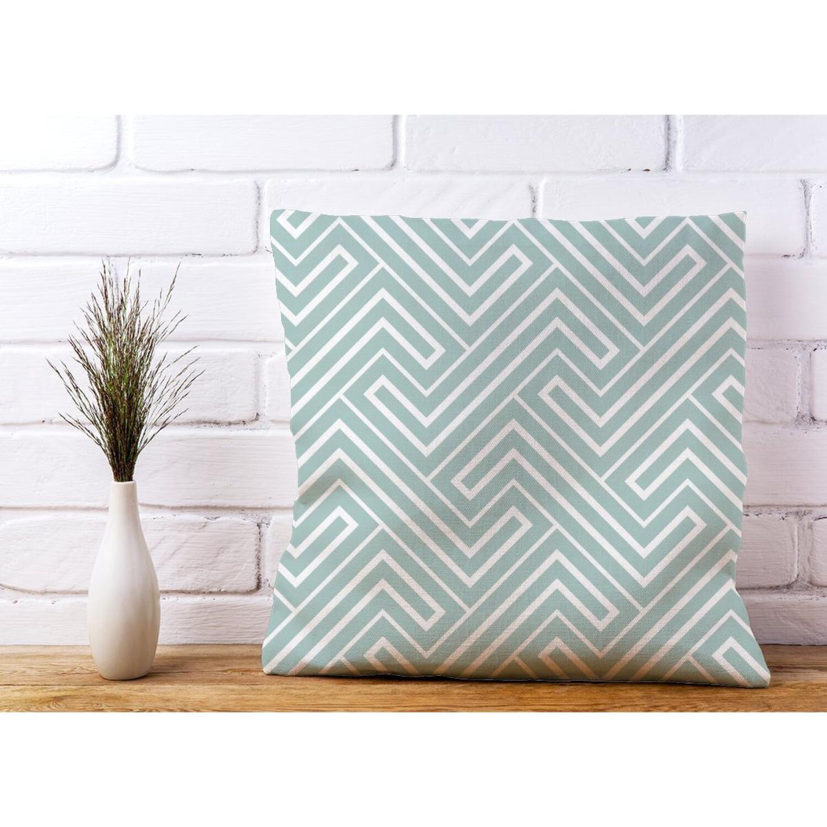 Geometric Modern Ornment Cushion - Green / 60cm – image 2