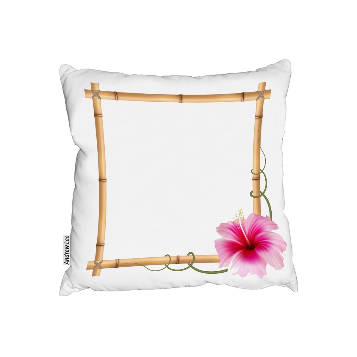 Bamboo Border Cushion - White / 45cm – image 2