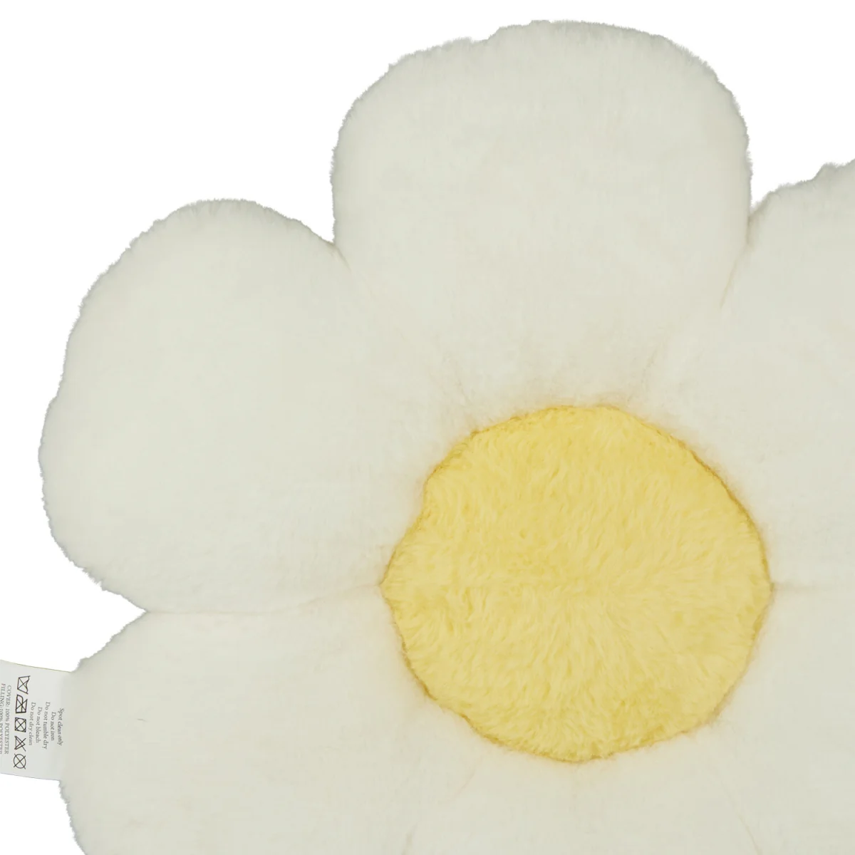 Daisy Flower Fur Cushion - White – image 3
