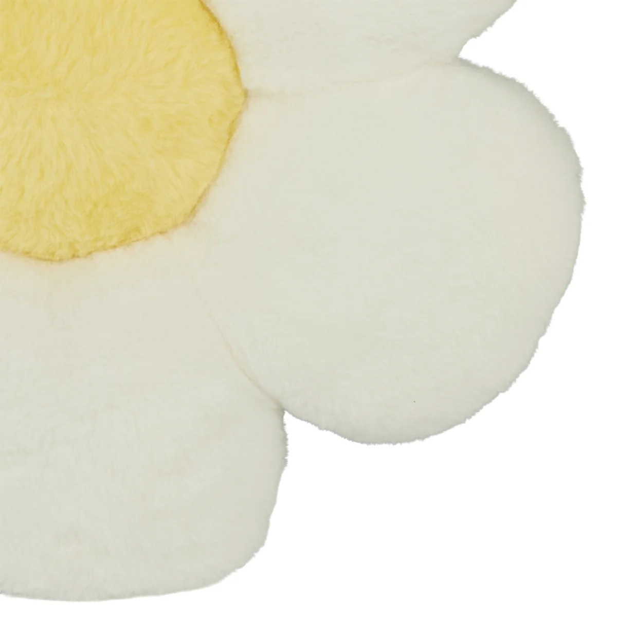 Daisy Flower Fur Cushion - White – image 4
