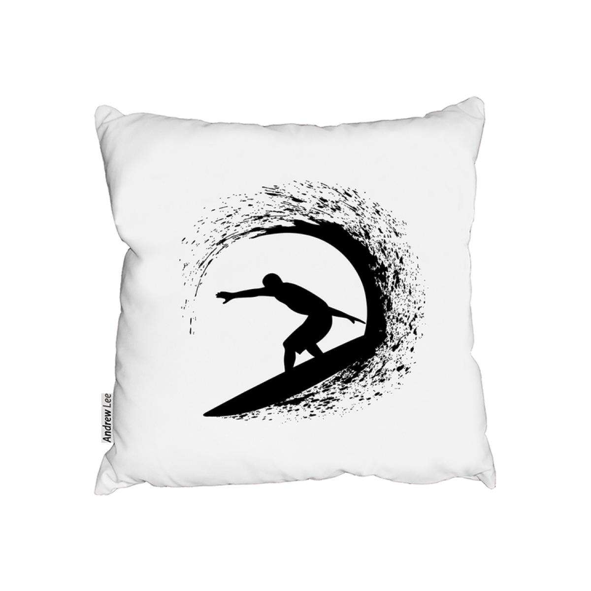 Surfer Silhouette Cushion - White / 45cm – image 1