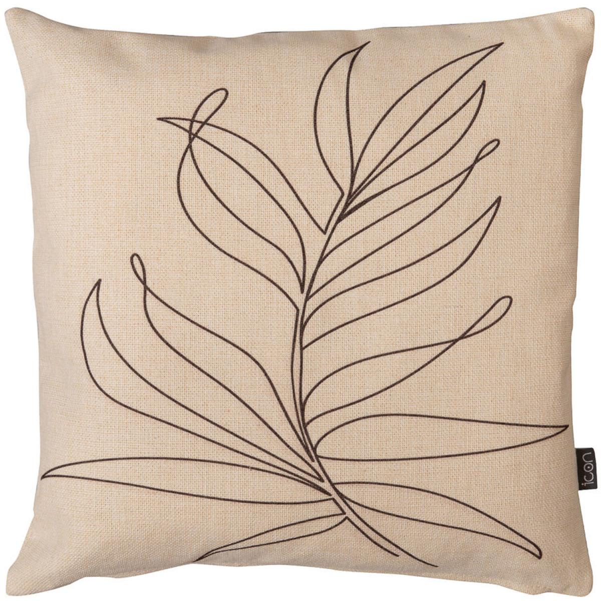 Textured Linear Leaf Outdoor Cushion - Cream – image 4